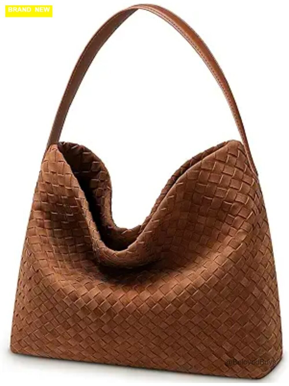 Faux Leather Woven Hobo Bag Shoulder Satchel Work Travel Tote